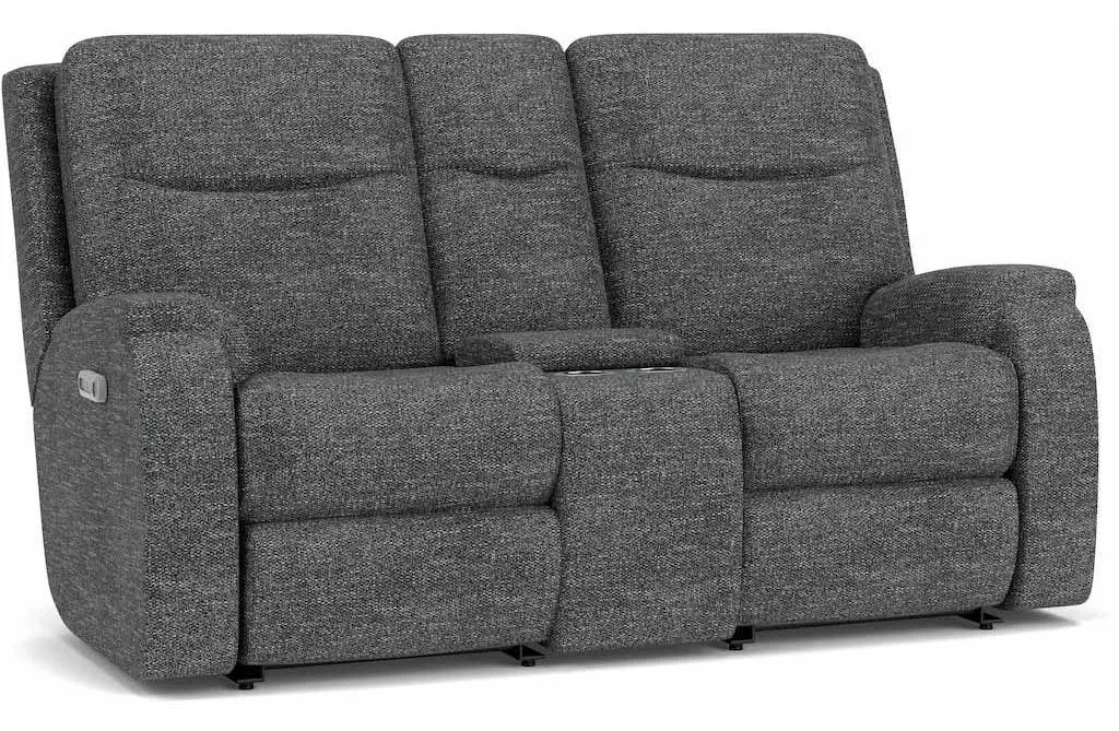 Flexsteel 2860-601L Penn Power Reclining Loveseat with Console and Power Headrests and Lumbar Flexsteel 2860-601L Penn Power Reclining Loveseat with Console and Power Headrests and Lumbar