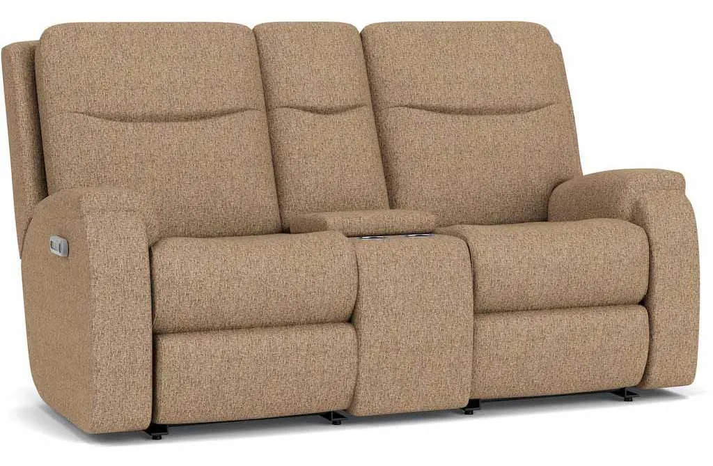 Flexsteel 2860-601L Penn Power Reclining Loveseat with Console and Power Headrests and Lumbar Flexsteel 2860-601L Penn Power Reclining Loveseat with Console and Power Headrests and Lumbar