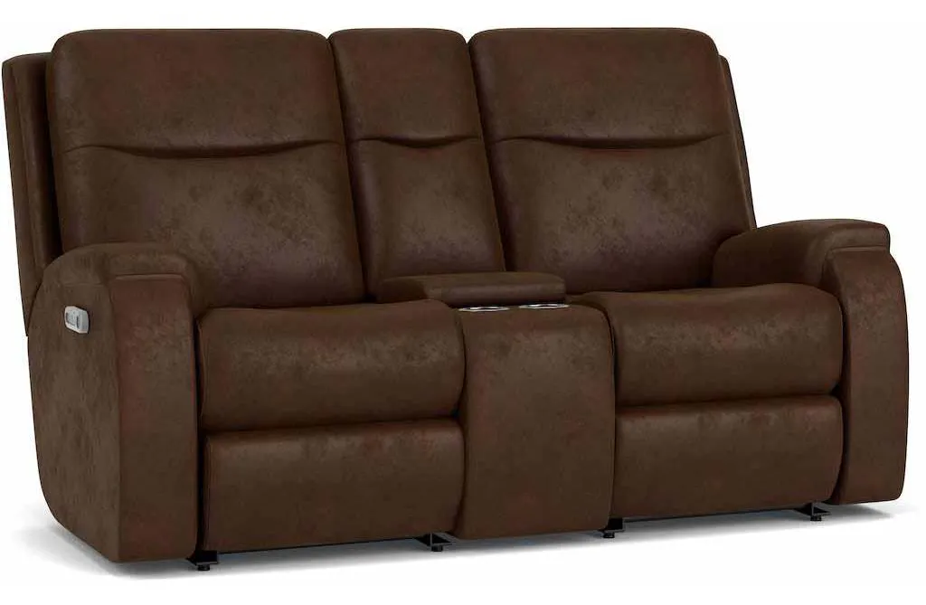 Flexsteel 2860-601L Penn Power Reclining Loveseat with Console and Power Headrests and Lumbar Flexsteel 2860-601L Penn Power Reclining Loveseat with Console and Power Headrests and Lumbar