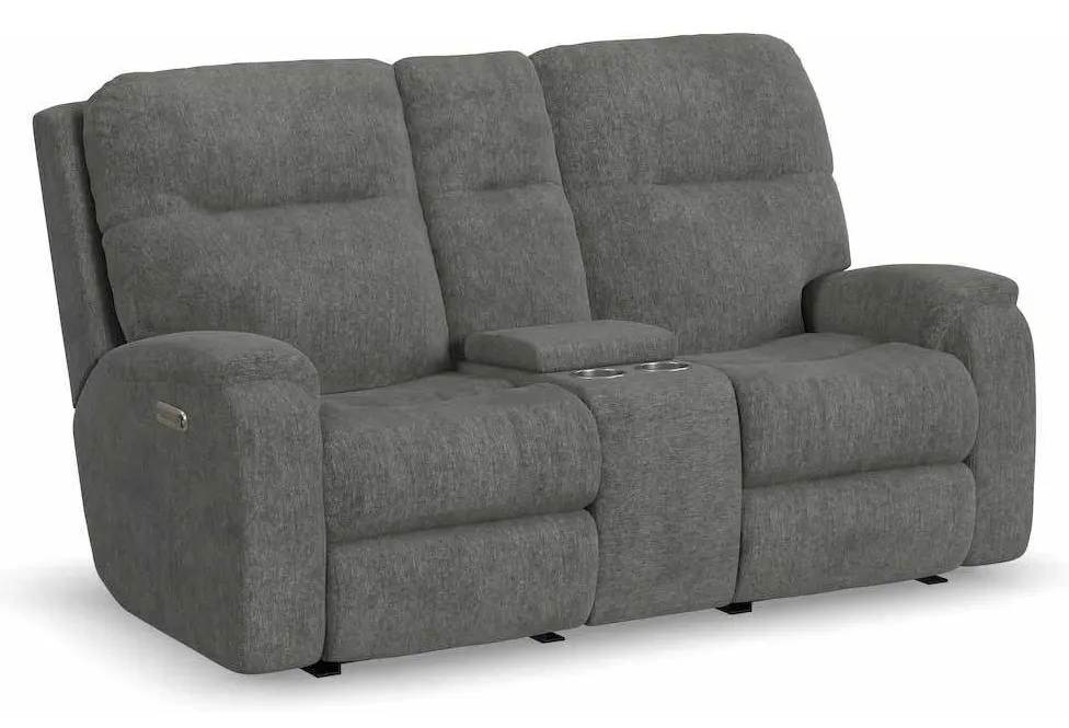 Flexsteel 2860-601L Penn Power Reclining Loveseat with Console and Power Headrests and Lumbar Flexsteel 2860-601L Penn Power Reclining Loveseat with Console and Power Headrests and Lumbar