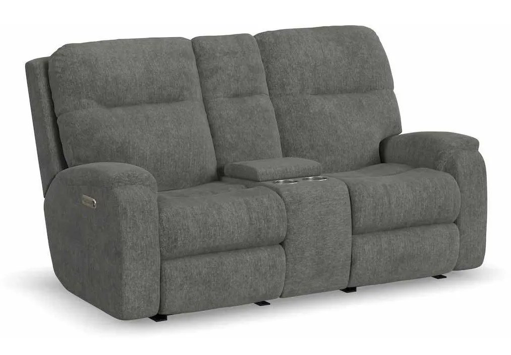 Flexsteel 2860-601L Penn Power Reclining Loveseat with Console and Power Headrests and Lumbar Flexsteel 2860-601L Penn Power Reclining Loveseat with Console and Power Headrests and Lumbar