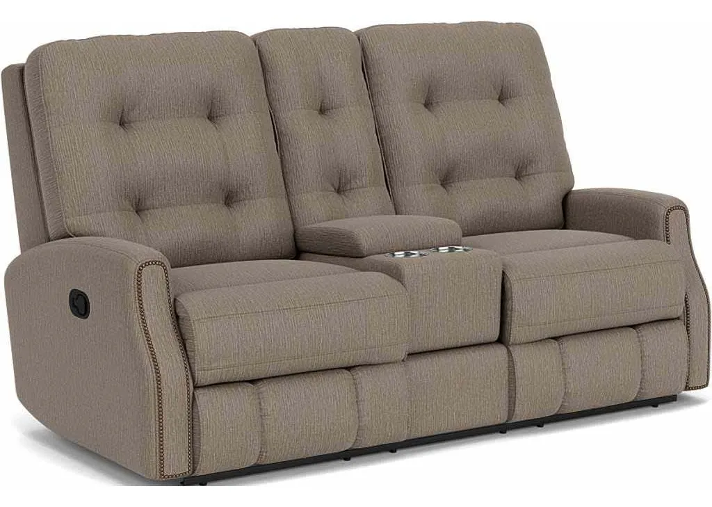 Flexsteel 2881-601 Devon Reclining Loveseat with Console Flexsteel 2881-601 Devon Reclining Loveseat with Console