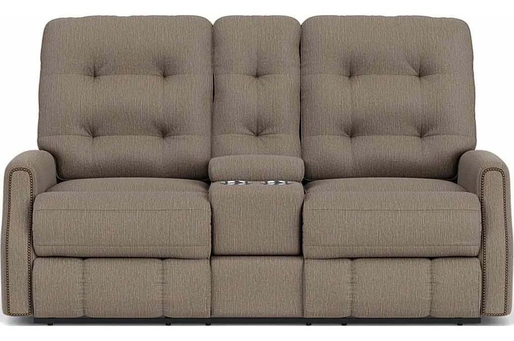 Flexsteel 2881-601 Devon Reclining Loveseat with Console Flexsteel 2881-601 Devon Reclining Loveseat with Console