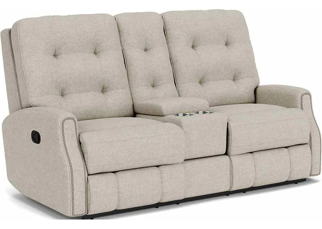 Flexsteel 2881-601 Devon Reclining Loveseat with Console Flexsteel 2881-601 Devon Reclining Loveseat with Console