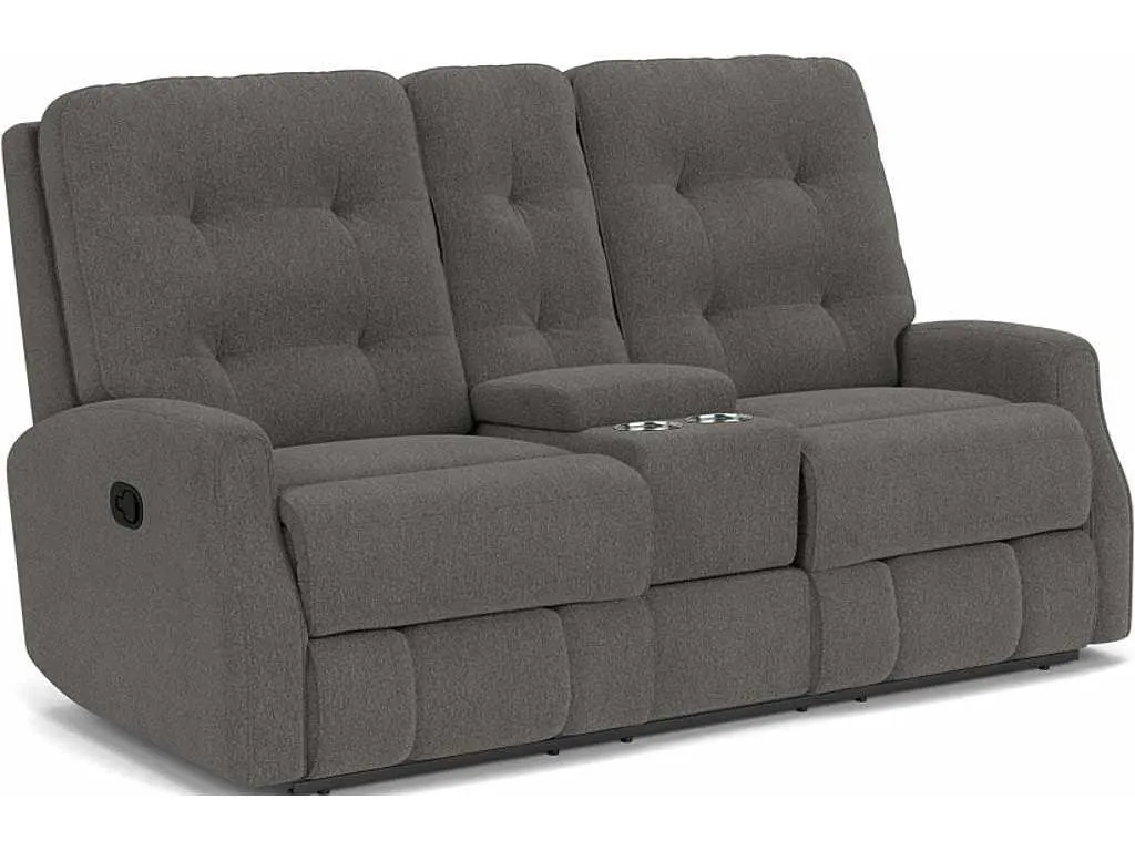 Flexsteel 2882-601  Devon Reclining Loveseat with Console