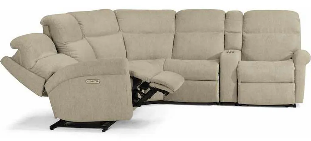 Flexsteel 2902-SECTPH Davis Power Reclining Sectional with Power Headrests Flexsteel 2902-SECTPH Davis Power Reclining Sectional with Power Headrests