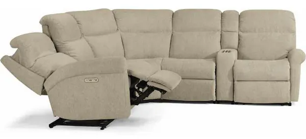 Flexsteel 2902-SECTPH Davis Power Reclining Sectional with Power Headrests Flexsteel 2902-SECTPH Davis Power Reclining Sectional with Power Headrests