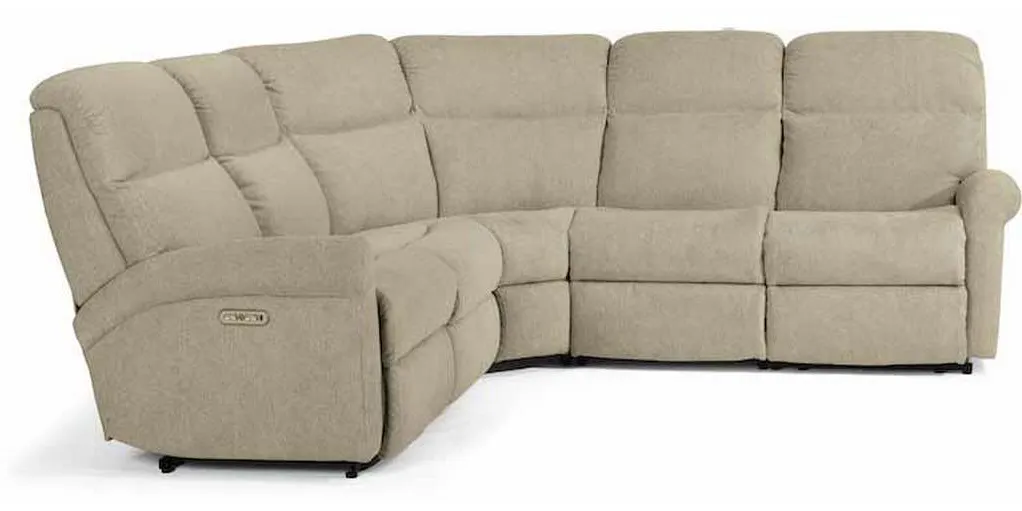 Flexsteel 2902-SECTPH Davis Power Reclining Sectional with Power Headrests Flexsteel 2902-SECTPH Davis Power Reclining Sectional with Power Headrests