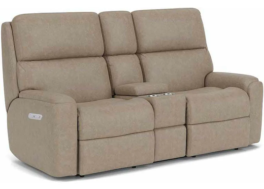 Flexsteel 2904-601H Rio Power Reclining Loveseat with Console and Power Headrests Flexsteel 2904-601H Rio Power Reclining Loveseat with Console and Power Headrests