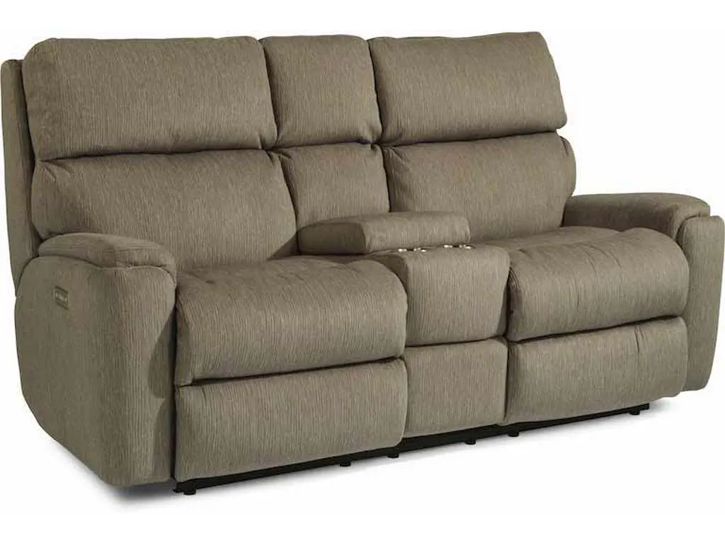 Flexsteel 2904-601H Rio Power Reclining Loveseat with Console and Power Headrests Flexsteel 2904-601H Rio Power Reclining Loveseat with Console and Power Headrests