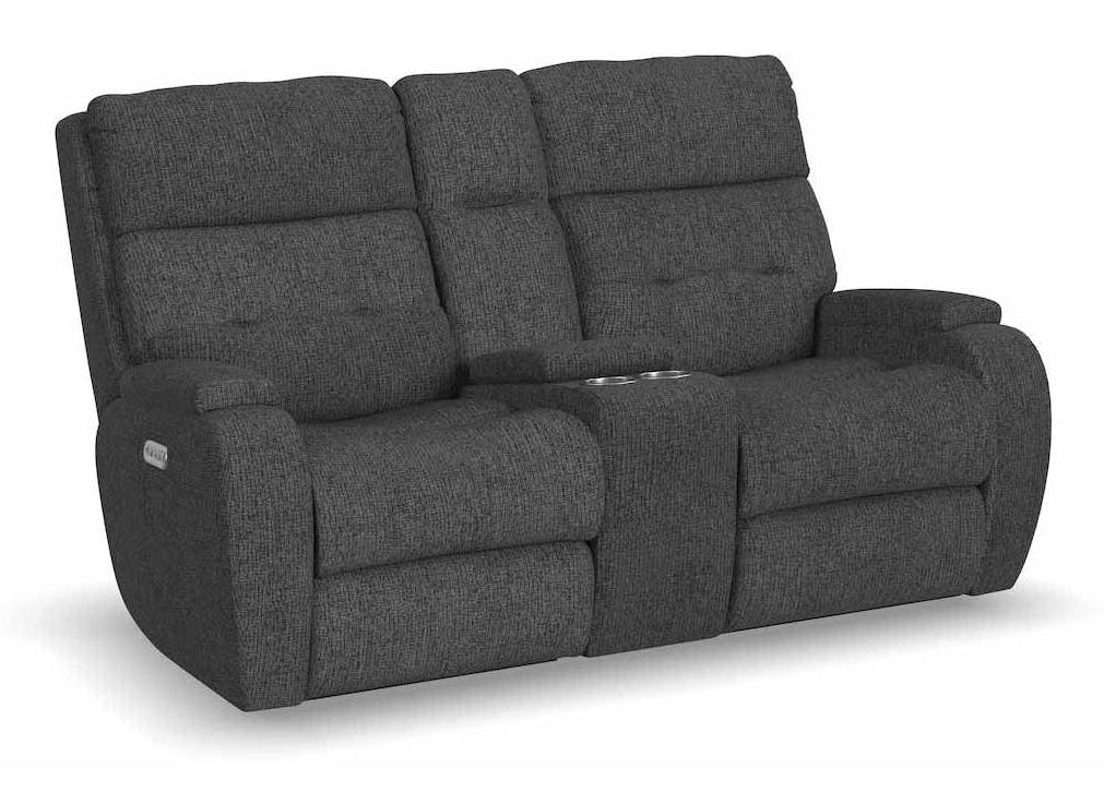 Flexsteel 2906-601H Strait Power Reclining Loveseat with Console and Power Headrests Flexsteel 2906-601H Strait Power Reclining Loveseat with Console and Power Headrests