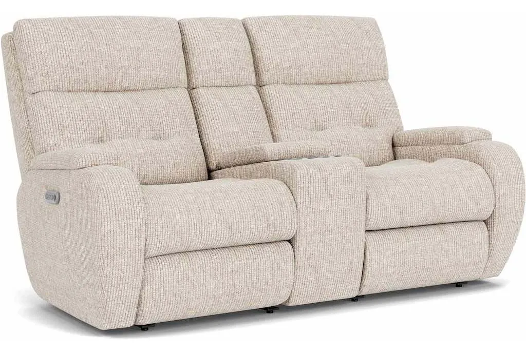 Flexsteel 2906-601H Strait Power Reclining Loveseat with Console and Power Headrests Flexsteel 2906-601H Strait Power Reclining Loveseat with Console and Power Headrests