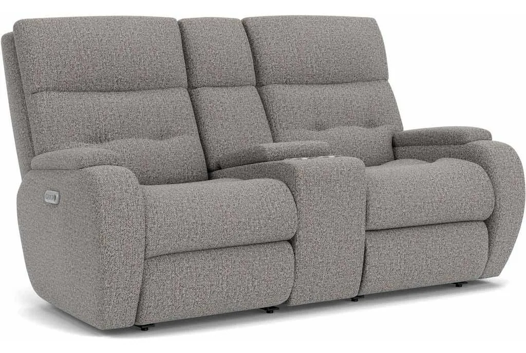 Flexsteel 2906-601H Strait Power Reclining Loveseat with Console and Power Headrests Flexsteel 2906-601H Strait Power Reclining Loveseat with Console and Power Headrests