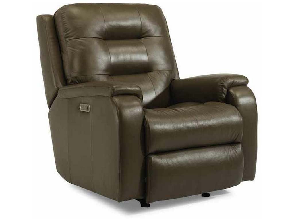 Flexsteel 3810-51L  Arlo Power Rocking Recliner with Power Headrest and Lumbar