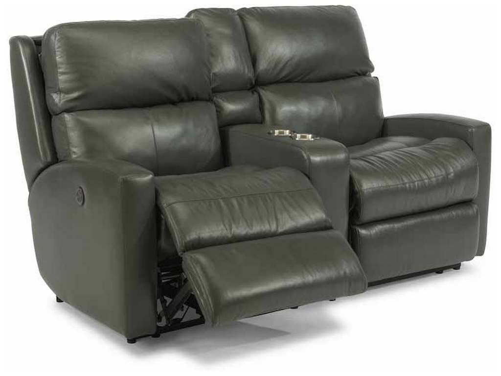 Flexsteel 3900-601M  Catalina Power Reclining Loveseat with Console