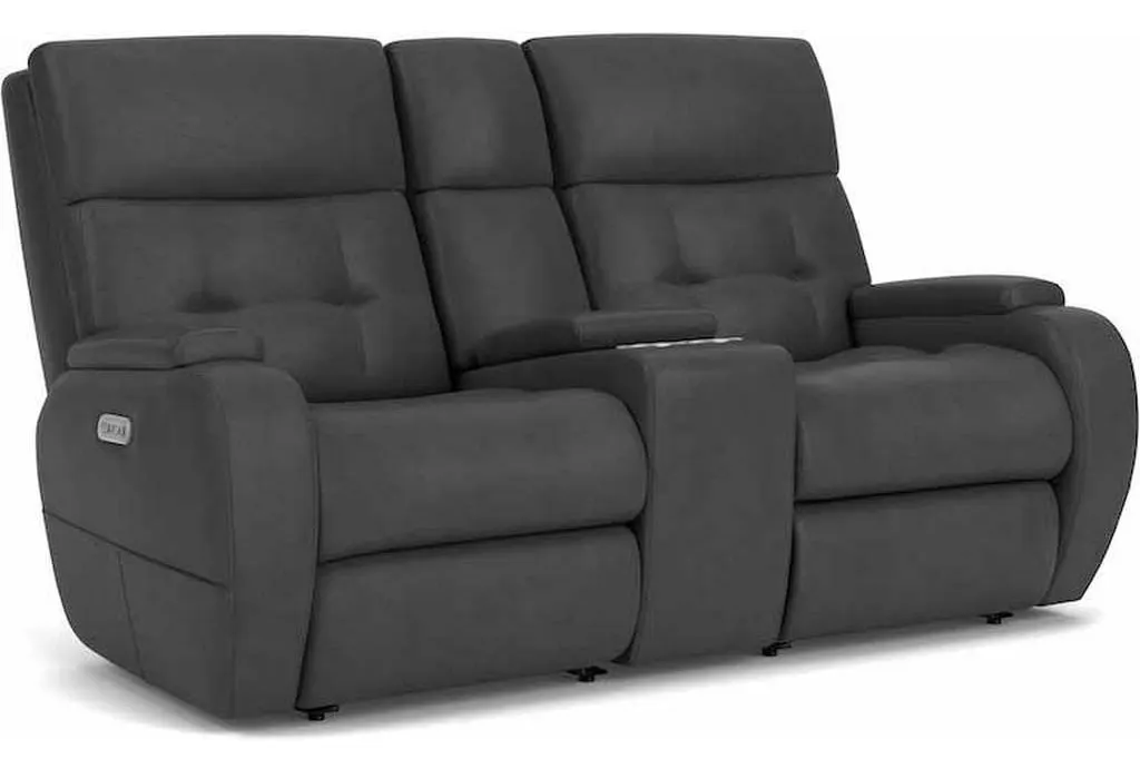 Flexsteel B3906-601H Strait Power Reclining Loveseat with Console and Power Headrests Flexsteel B3906-601H Strait Power Reclining Loveseat with Console and Power Headrests