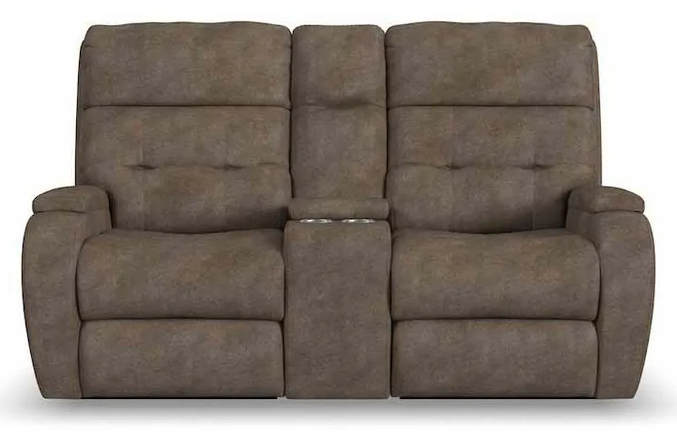 Flexsteel B3906-601H Strait Power Reclining Loveseat with Console and Power Headrests Flexsteel B3906-601H Strait Power Reclining Loveseat with Console and Power Headrests