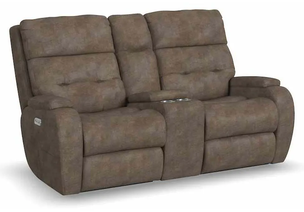 Flexsteel B3906-601H Strait Power Reclining Loveseat with Console and Power Headrests Flexsteel B3906-601H Strait Power Reclining Loveseat with Console and Power Headrests