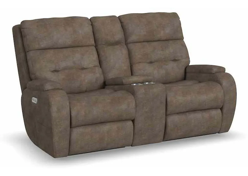 Flexsteel B3906-601H Strait Power Reclining Loveseat with Console and Power Headrests Flexsteel B3906-601H Strait Power Reclining Loveseat with Console and Power Headrests