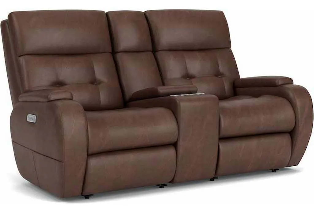 Flexsteel B3906-601H Strait Power Reclining Loveseat with Console and Power Headrests Flexsteel B3906-601H Strait Power Reclining Loveseat with Console and Power Headrests