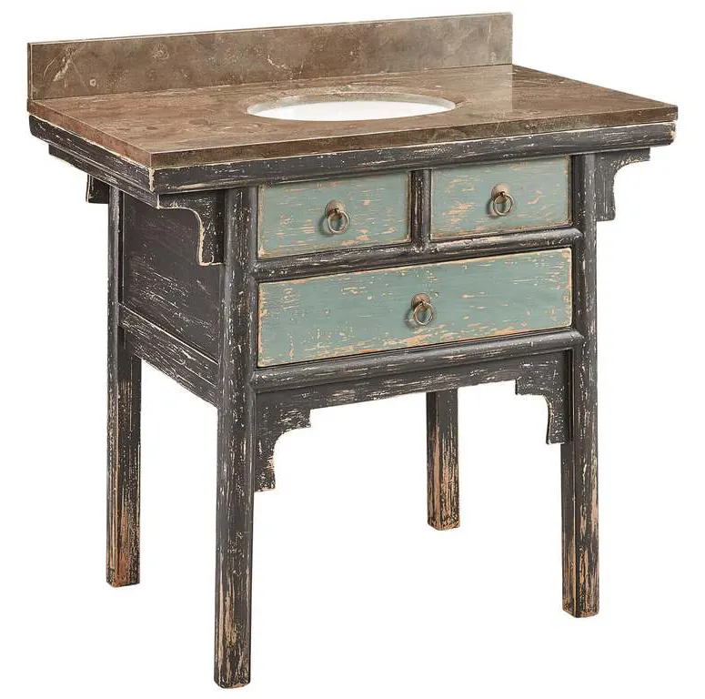 Furniture Classics 20-223 Teal Imperial Vanity Furniture Classics 20-223 Teal Imperial Vanity