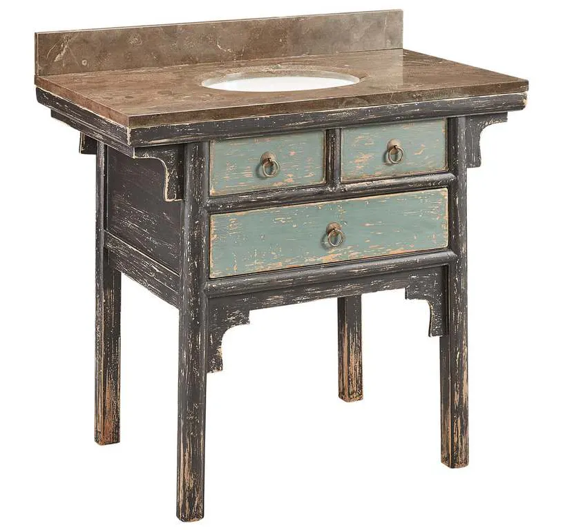 Furniture Classics 20-223 Teal Imperial Vanity Furniture Classics 20-223 Teal Imperial Vanity
