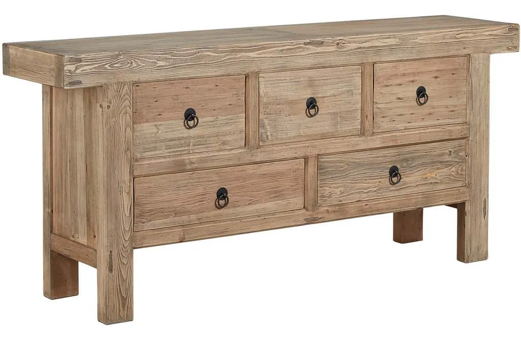 Furniture Classics 20-286 Old Pine Five Drawer Buffet Furniture Classics 20-286 Old Pine Five Drawer Buffet