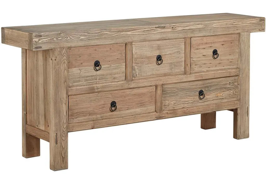 Furniture Classics 20-286 Old Pine Five Drawer Buffet Furniture Classics 20-286 Old Pine Five Drawer Buffet
