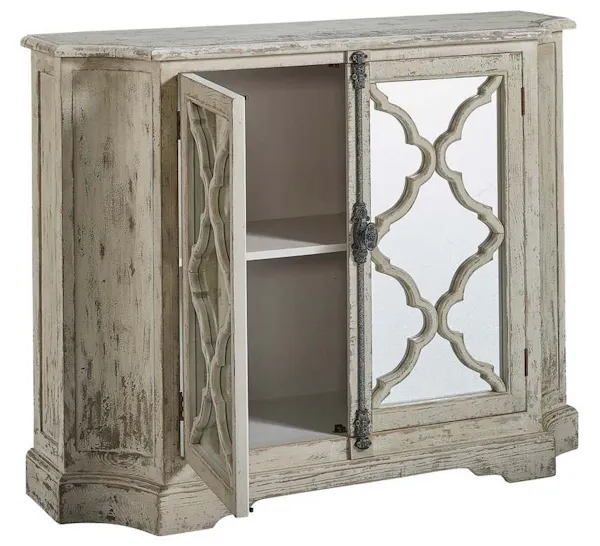 Furniture Classics 20-293 Malvern Mirrored Glass Cabinet Furniture Classics 20-293 Malvern Mirrored Glass Cabinet