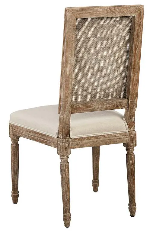 Furniture Classics 20-391 Linen and Oak Caned Back Side Chair Furniture Classics 20-391 Linen and Oak Caned Back Side Chair