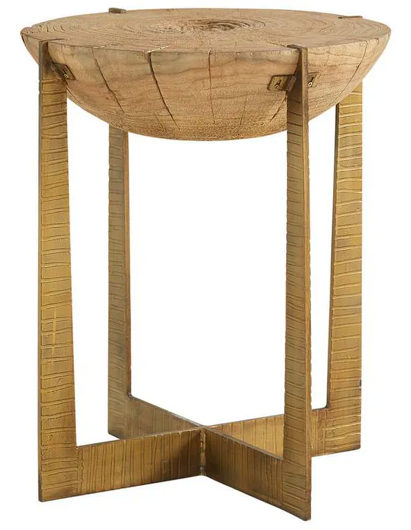 Furniture Classics 40-200 Brass Base Grain End Table Furniture Classics 40-200 Brass Base Grain End Table