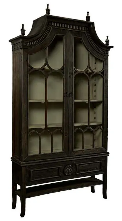 Furniture Classics 40-87 Reims Cathedral Black Arched Cabinet Furniture Classics 40-87 Reims Cathedral Black Arched Cabinet