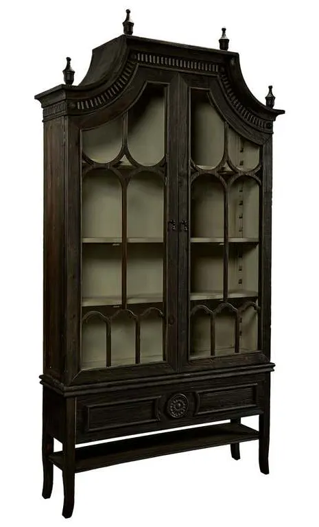 Furniture Classics 40-87 Reims Cathedral Black Arched Cabinet Furniture Classics 40-87 Reims Cathedral Black Arched Cabinet