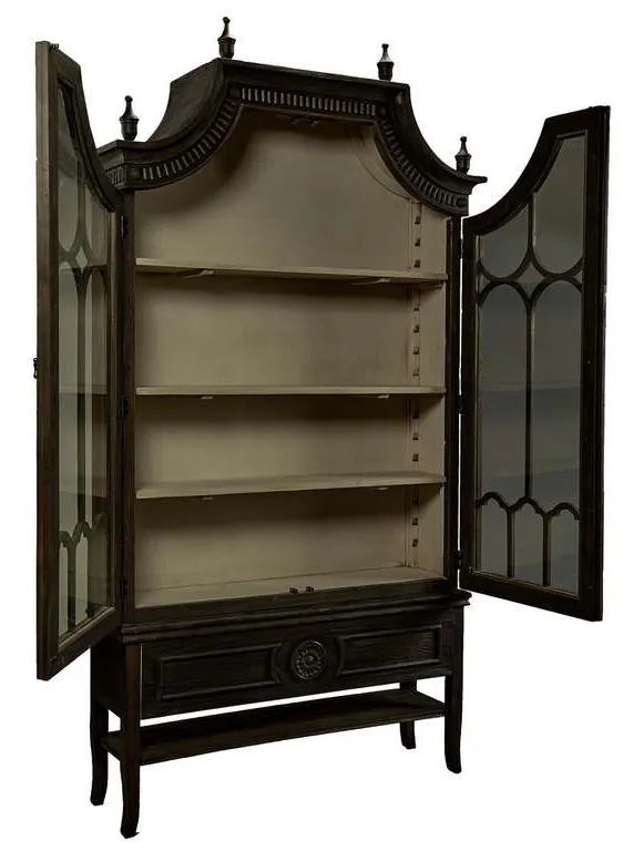 Furniture Classics 40-87 Reims Cathedral Black Arched Cabinet Furniture Classics 40-87 Reims Cathedral Black Arched Cabinet