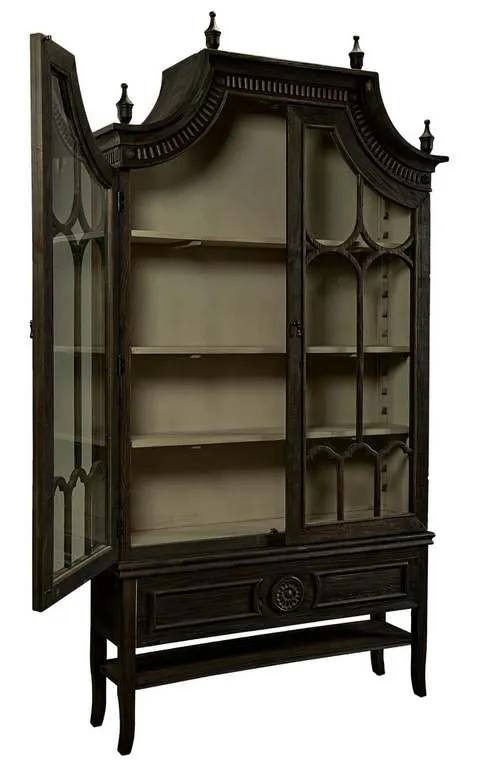 Furniture Classics 40-87 Reims Cathedral Black Arched Cabinet Furniture Classics 40-87 Reims Cathedral Black Arched Cabinet