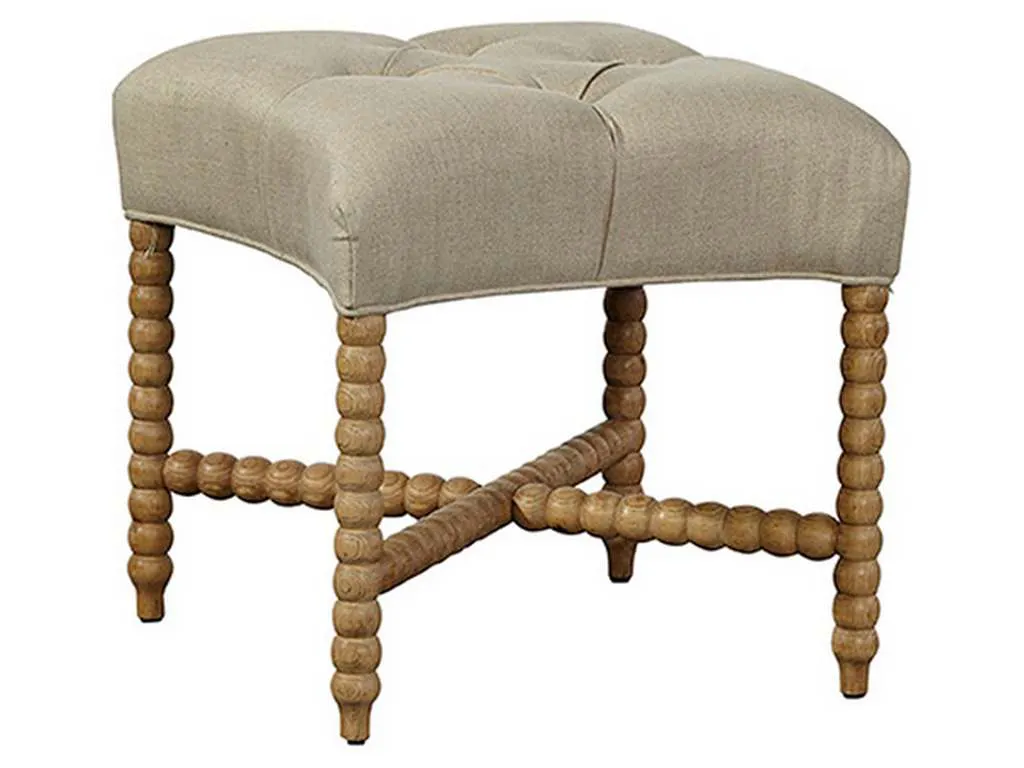 Furniture Classics 70944  Tufted Linen Stool