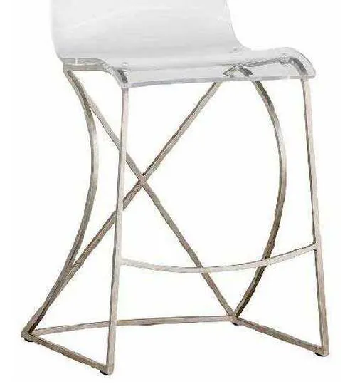 Gabby Home SCH-151385 Johnson 24 inch Counter Stool Silver Gabby Home SCH-151385 Johnson 24 inch Counter Stool Silver