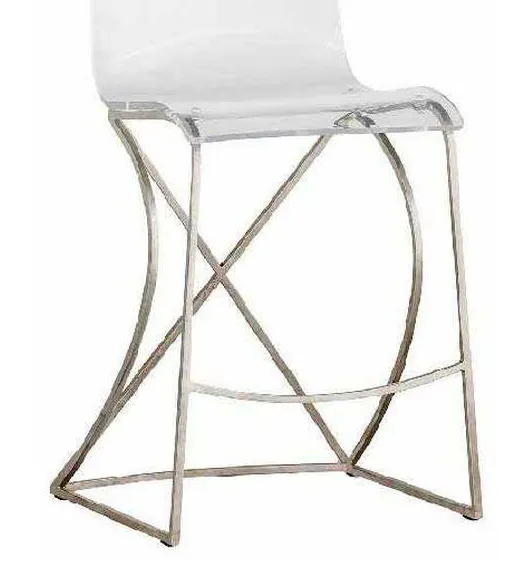Gabby Home SCH-151385 Johnson 24 inch Counter Stool Silver Gabby Home SCH-151385 Johnson 24 inch Counter Stool Silver