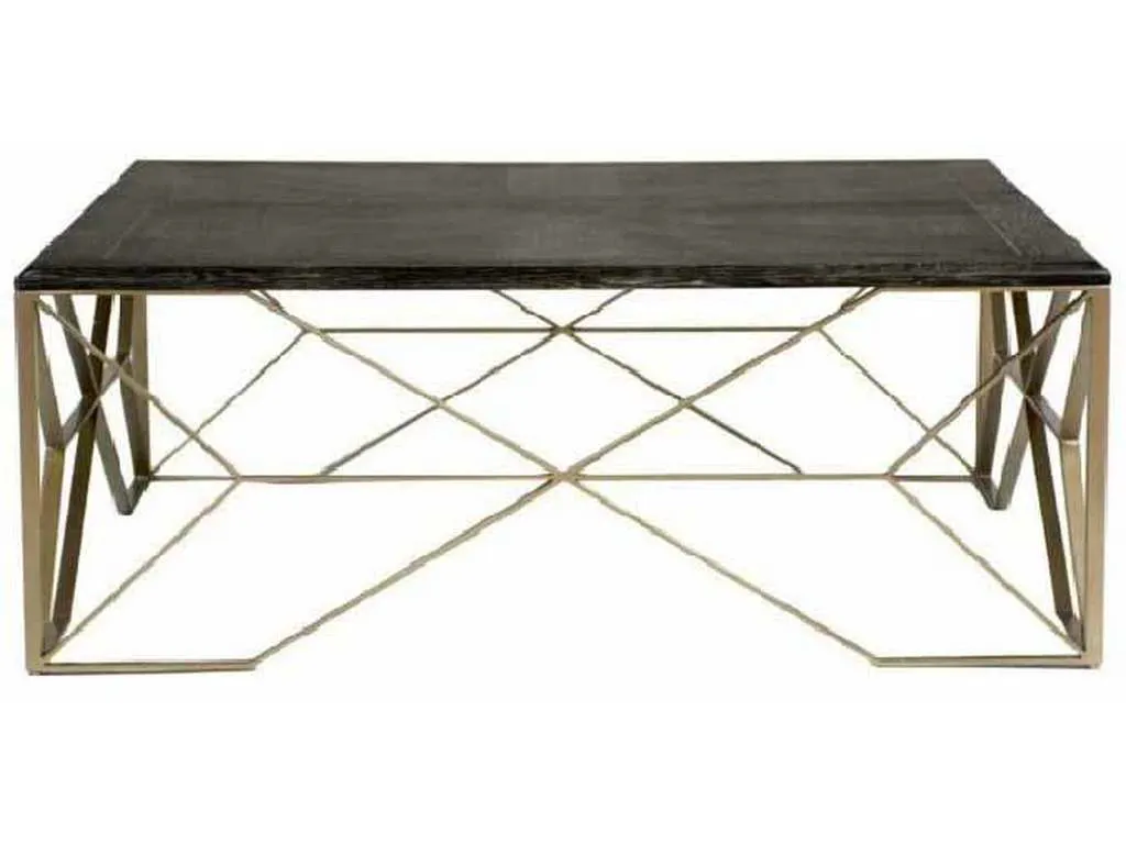 Gabby Home SCH-167290  Theodore Coffee Table Cerused Dark Gray