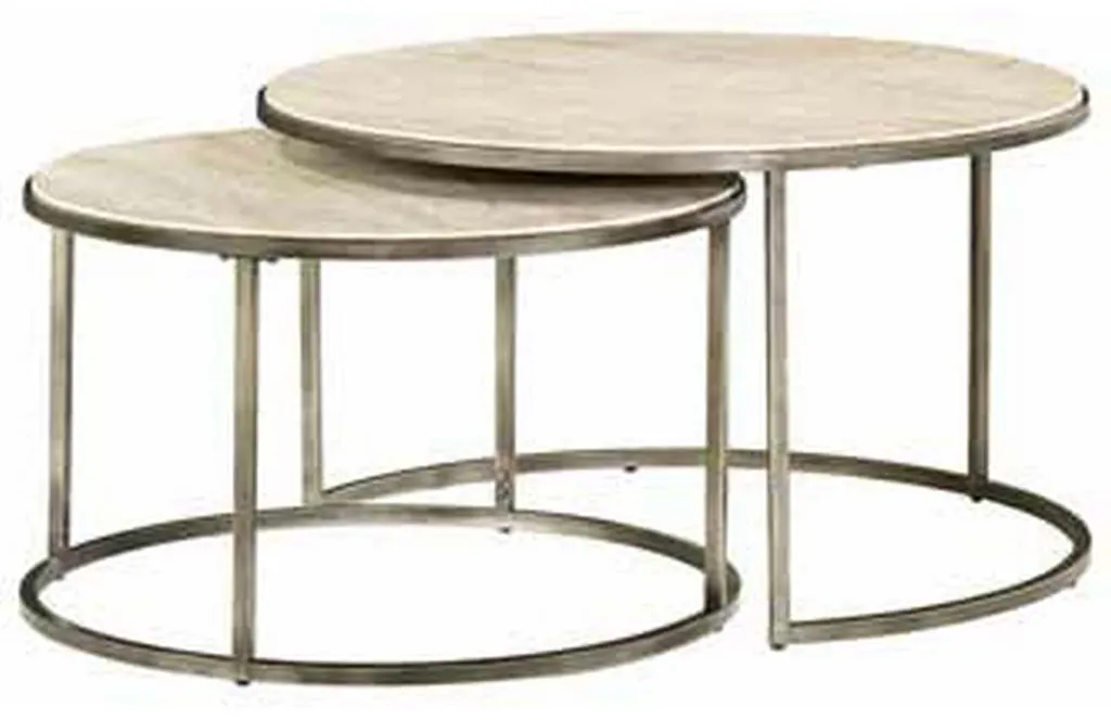 Hammary 190-911 Modern Basics Round Nesting Cocktail Table Hammary 190-911 Modern Basics Round Nesting Cocktail Table