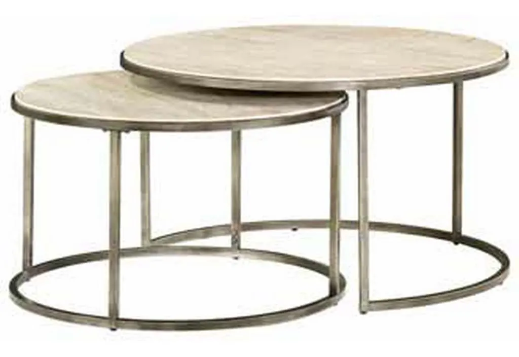 Hammary 190-911 Modern Basics Round Nesting Cocktail Table Hammary 190-911 Modern Basics Round Nesting Cocktail Table