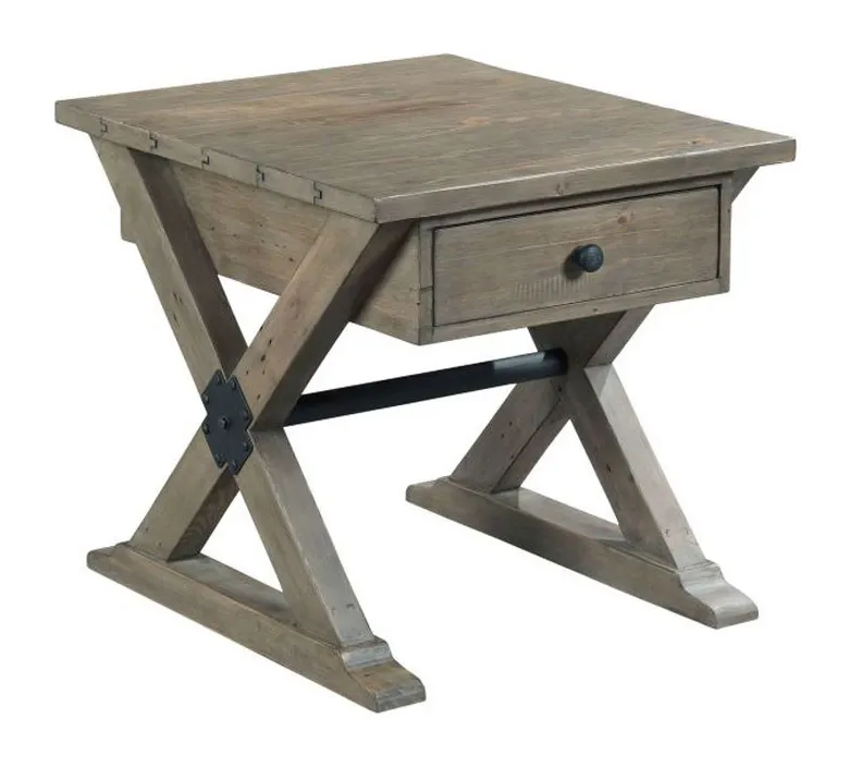 Hammary 523-915 Reclamation Place Trestle Drawer End Table Hammary 523-915 Reclamation Place Trestle Drawer End Table