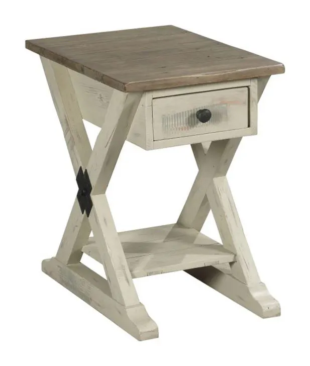 Hammary 523-916W Reclamation Place Trestle Chairside Table Hammary 523-916W Reclamation Place Trestle Chairside Table