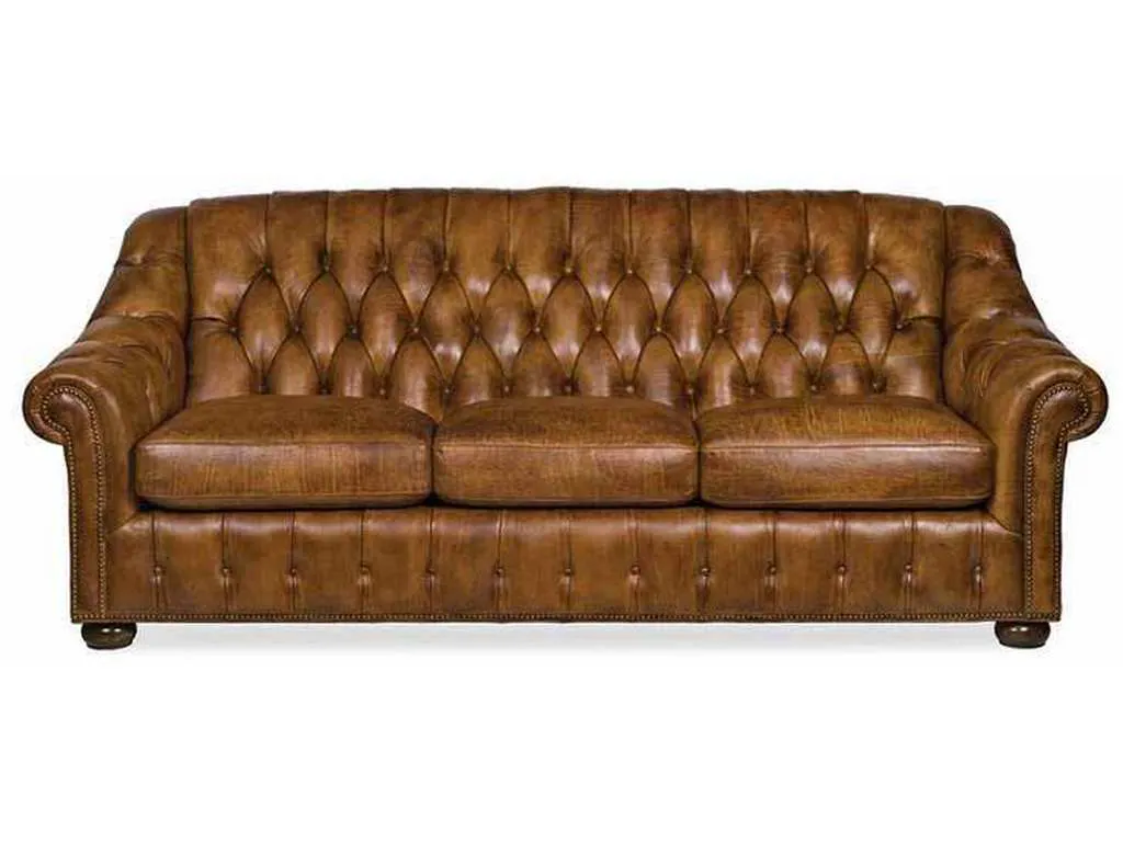 Hancock and Moore 6473-3  Milton Leather Tufted Sofa