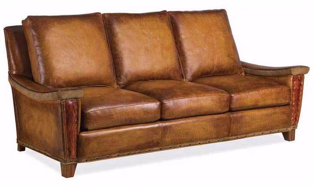 Hancock and Moore 6339-3-V Nordic Leather Sofa With Viking Arms Hancock and Moore 6339-3-V Nordic Leather Sofa With Viking Arms