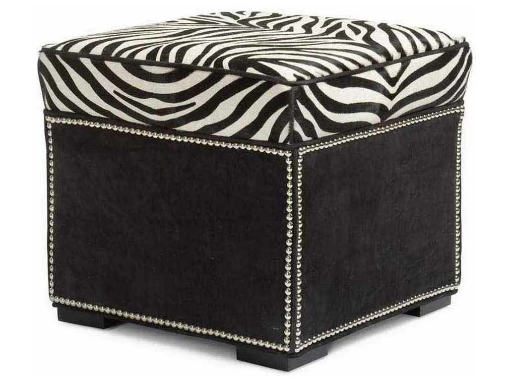 Hancock and Moore 037-B  Abbey Ottoman with border