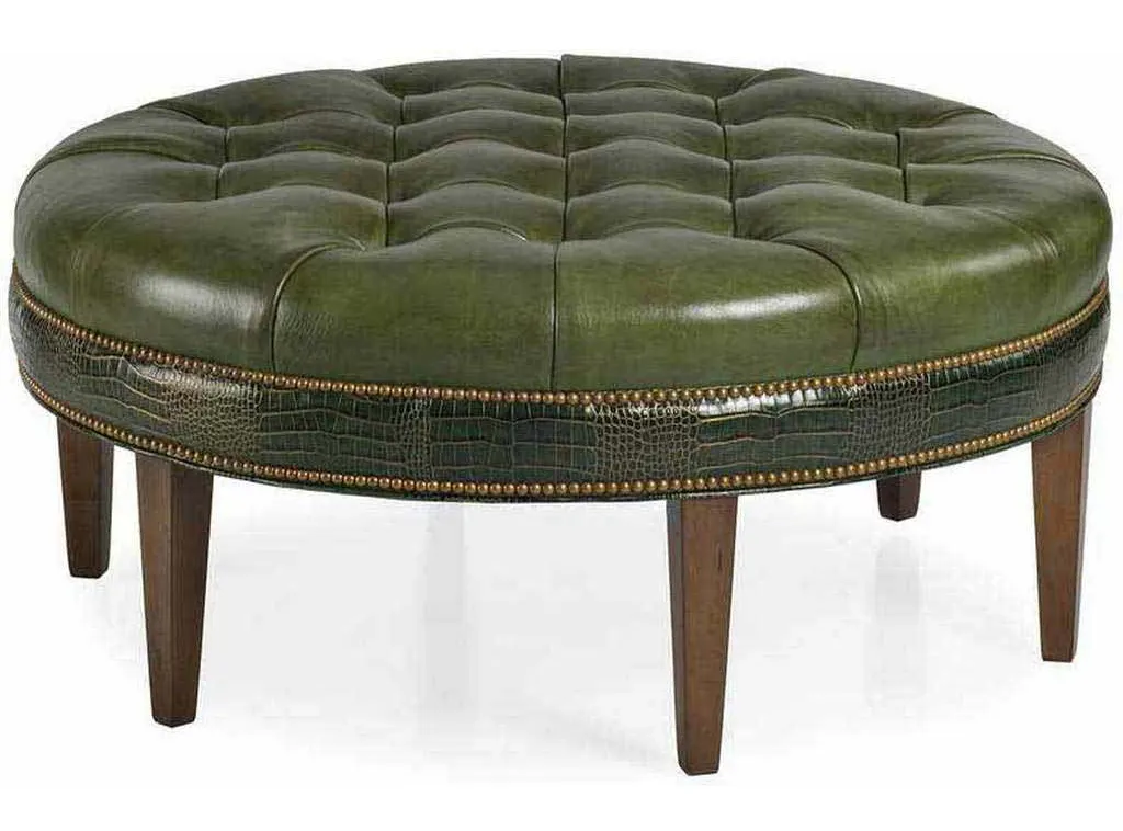 Hancock and Moore 6396-T Gregory Leather Tufted Ottoman Hancock and Moore 6396-T Gregory Leather Tufted Ottoman