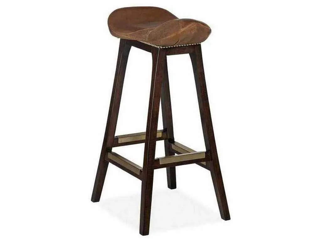 Hancock and Moore 209-30  English Saddle Bar Stool
