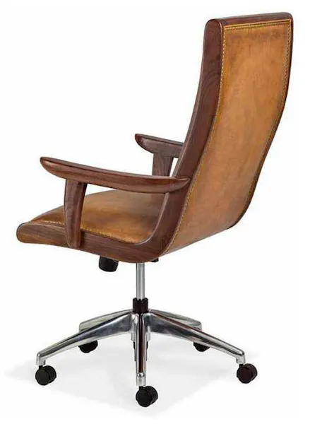 Hancock and Moore 6043WST-PL Yachtsman Swivel Tilt Chair with Walnut Wood Hancock and Moore 6043WST-PL Yachtsman Swivel Tilt Chair with Walnut Wood