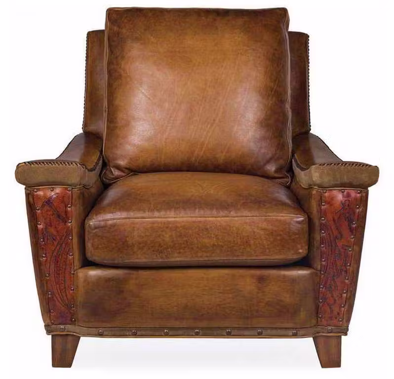 Hancock and Moore 6339-1-V Nordic Leather Chair with Viking Arms Hancock and Moore 6339-1-V Nordic Leather Chair with Viking Arms